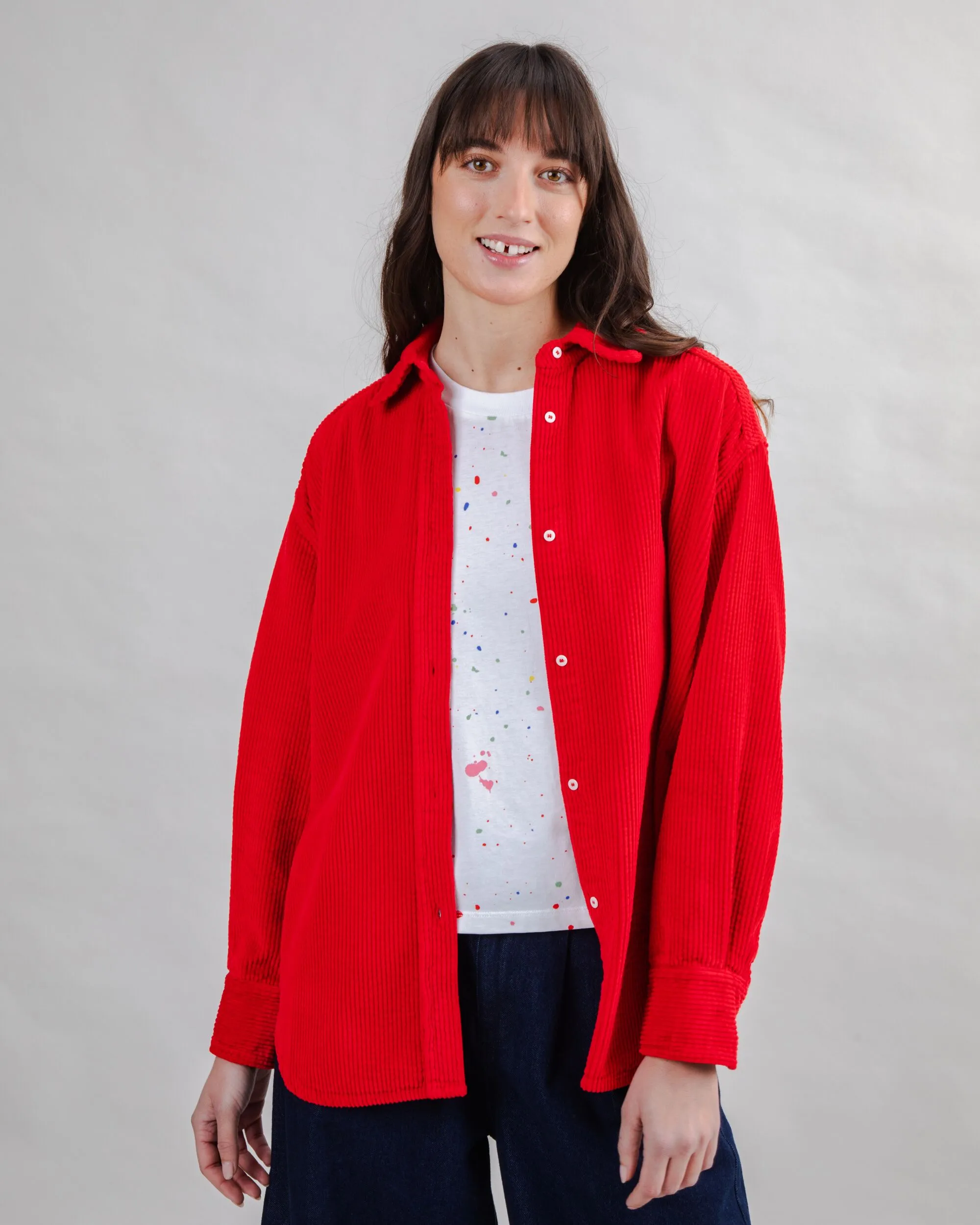 Corduroy Long Overshirt Red sold by Brava Fabrics product image thumbnail 2