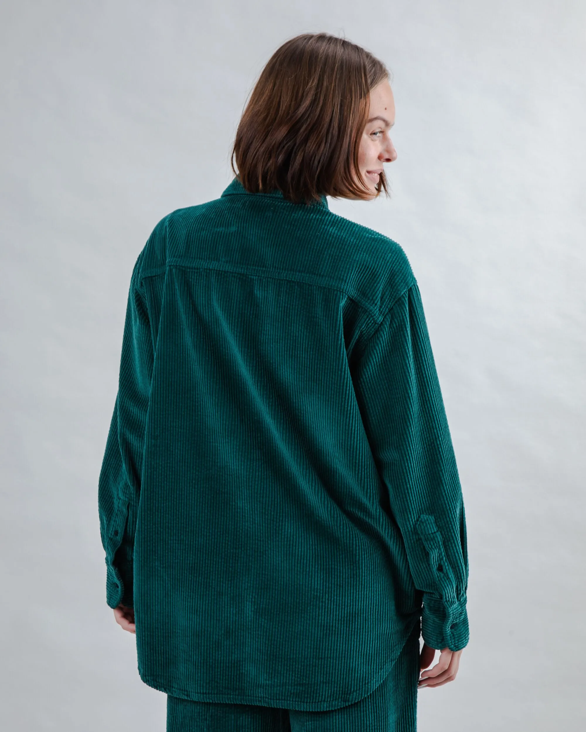 Corduroy Long Overshirt Green sold by Brava Fabrics product image thumbnail 5