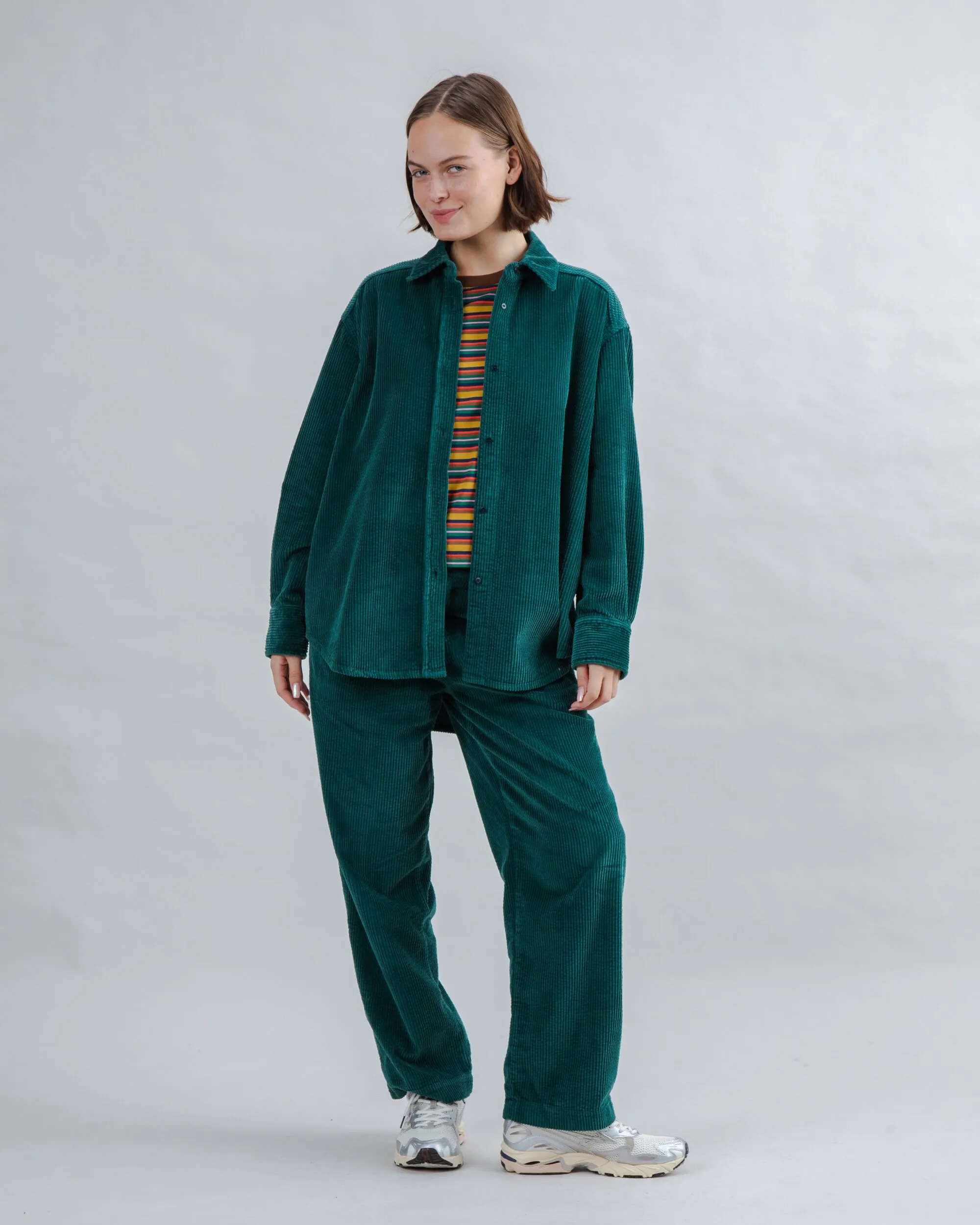 Corduroy Long Overshirt Green sold by Brava Fabrics product image thumbnail 3