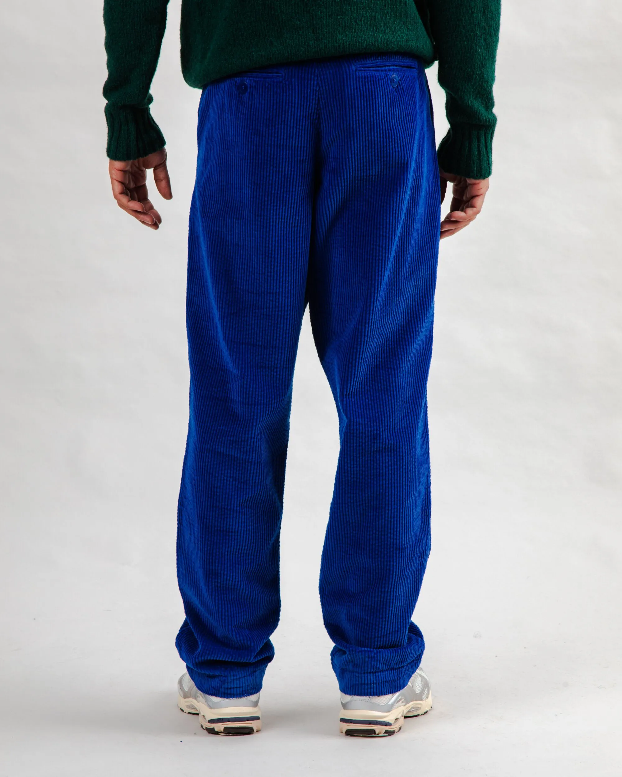 Corduroy Pleated Chino Pants Klein Blue sold by Brava Fabrics product image thumbnail 5