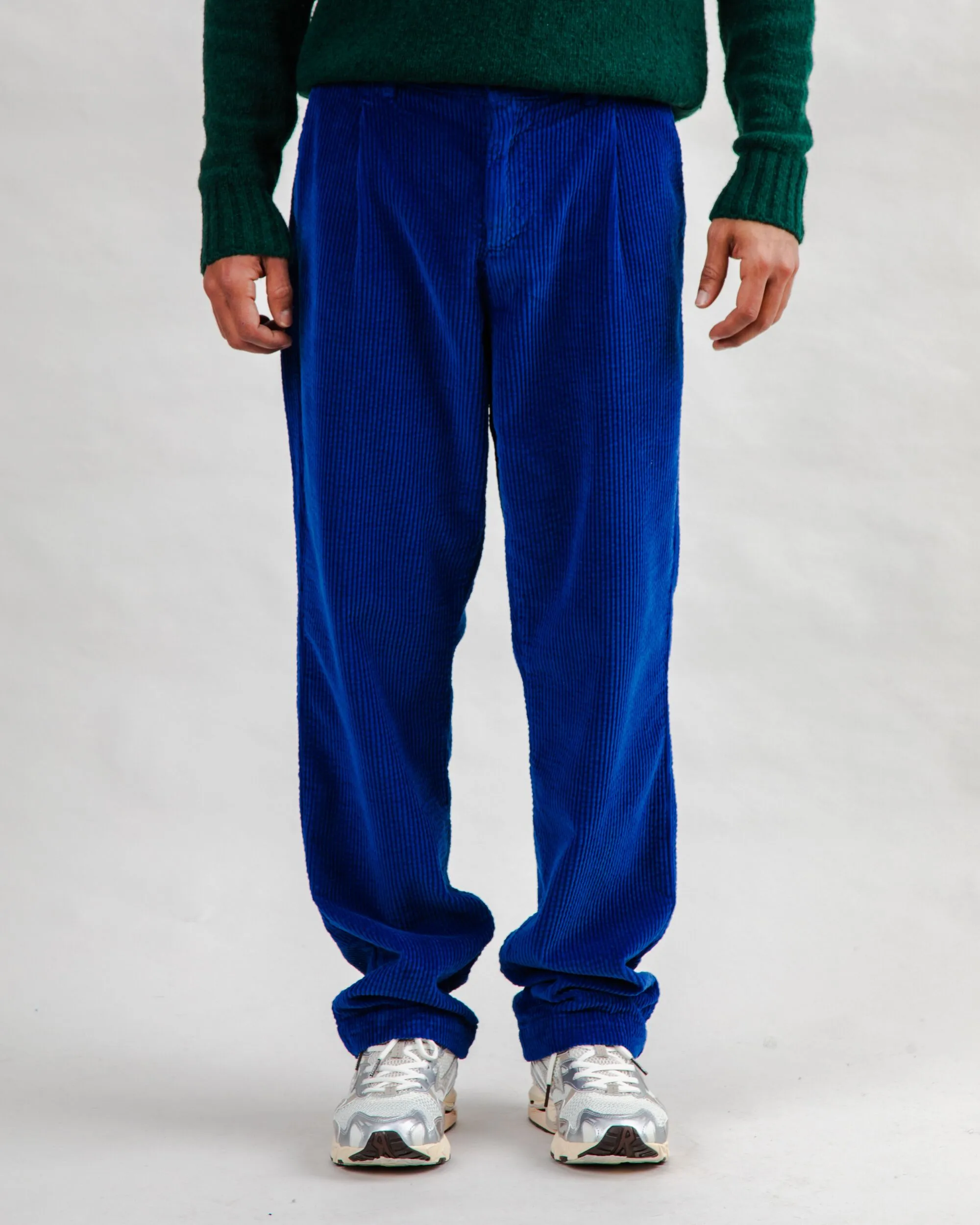 Corduroy Pleated Chino Pants Klein Blue sold by Brava Fabrics product image thumbnail 2
