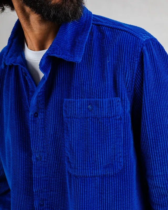 Corduroy Overshirt Klein Blue sold by Brava Fabrics