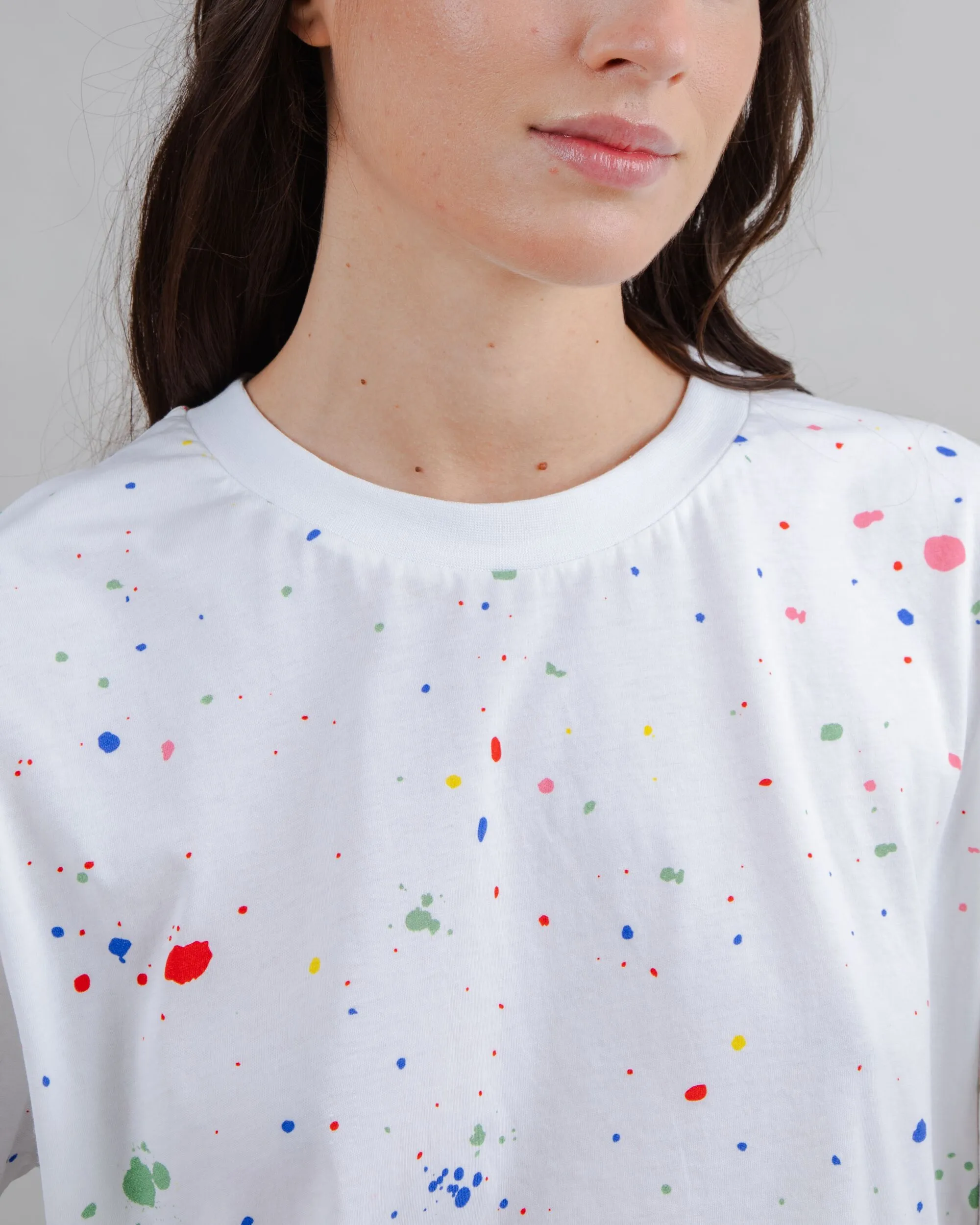 Splash Paint Squared Tee White sold by Brava Fabrics product image thumbnail 4