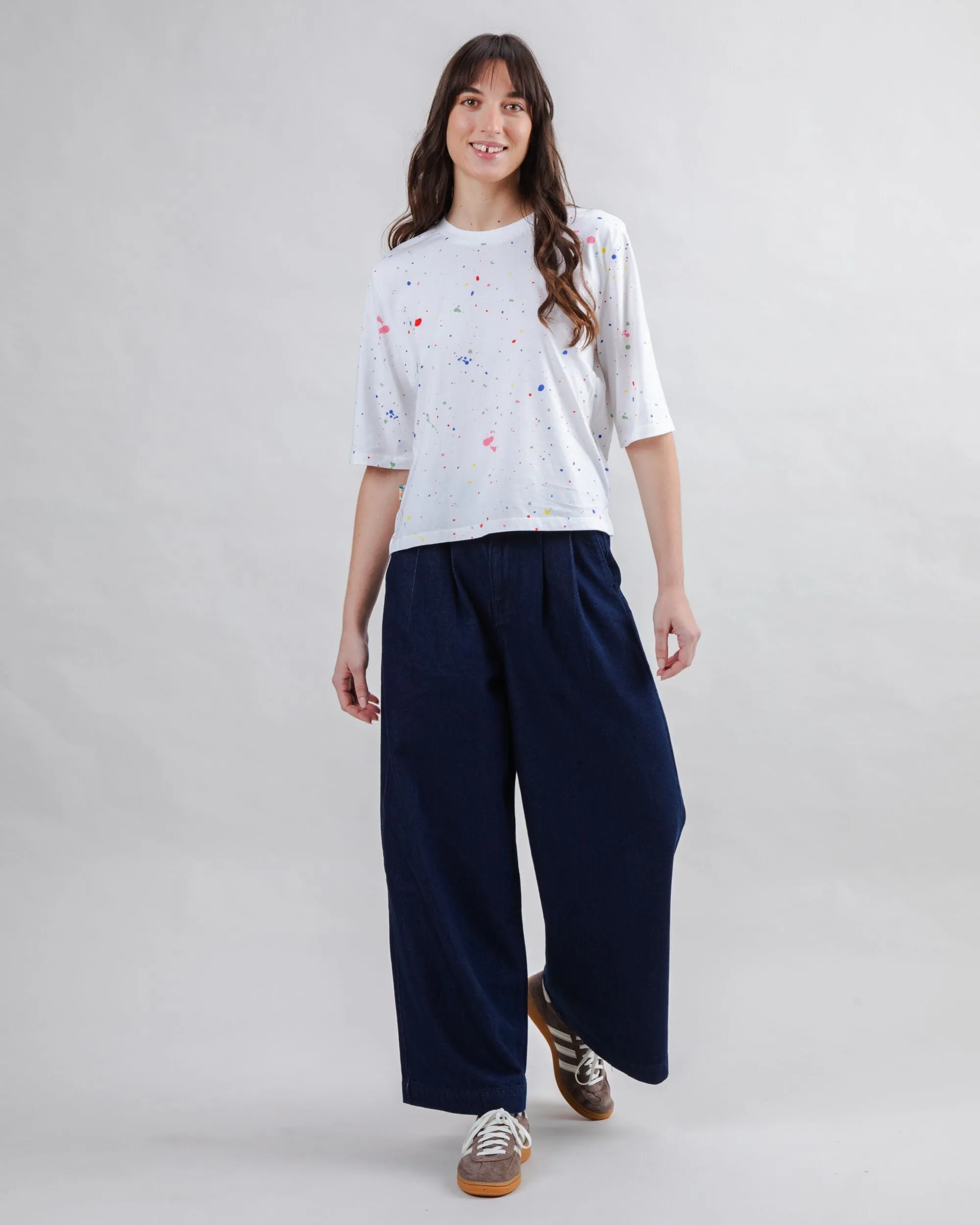 Splash Paint Squared Tee White sold by Brava Fabrics product image thumbnail 3
