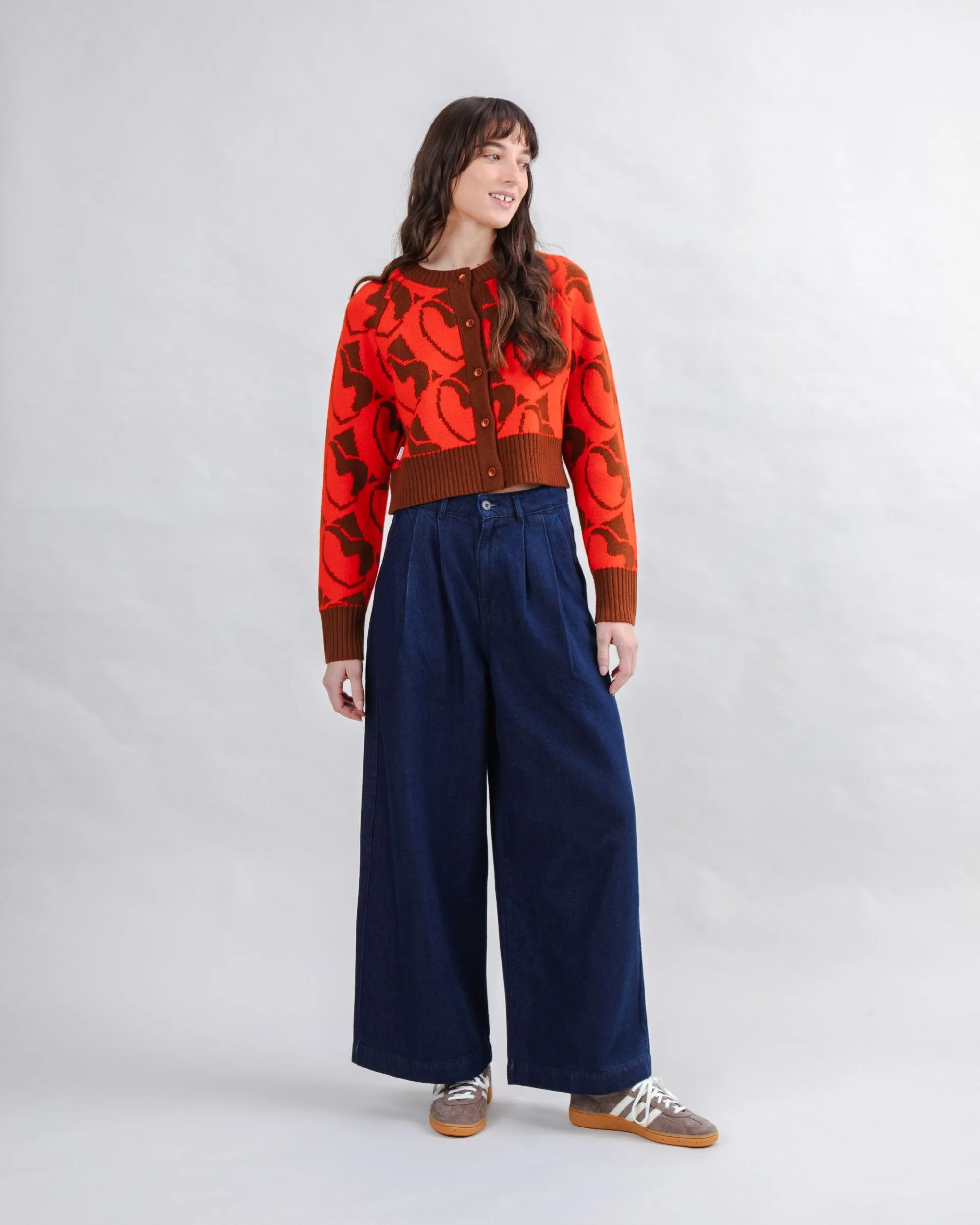 Heart Wool Cropped Cardigan sold by Brava Fabrics product image thumbnail 3