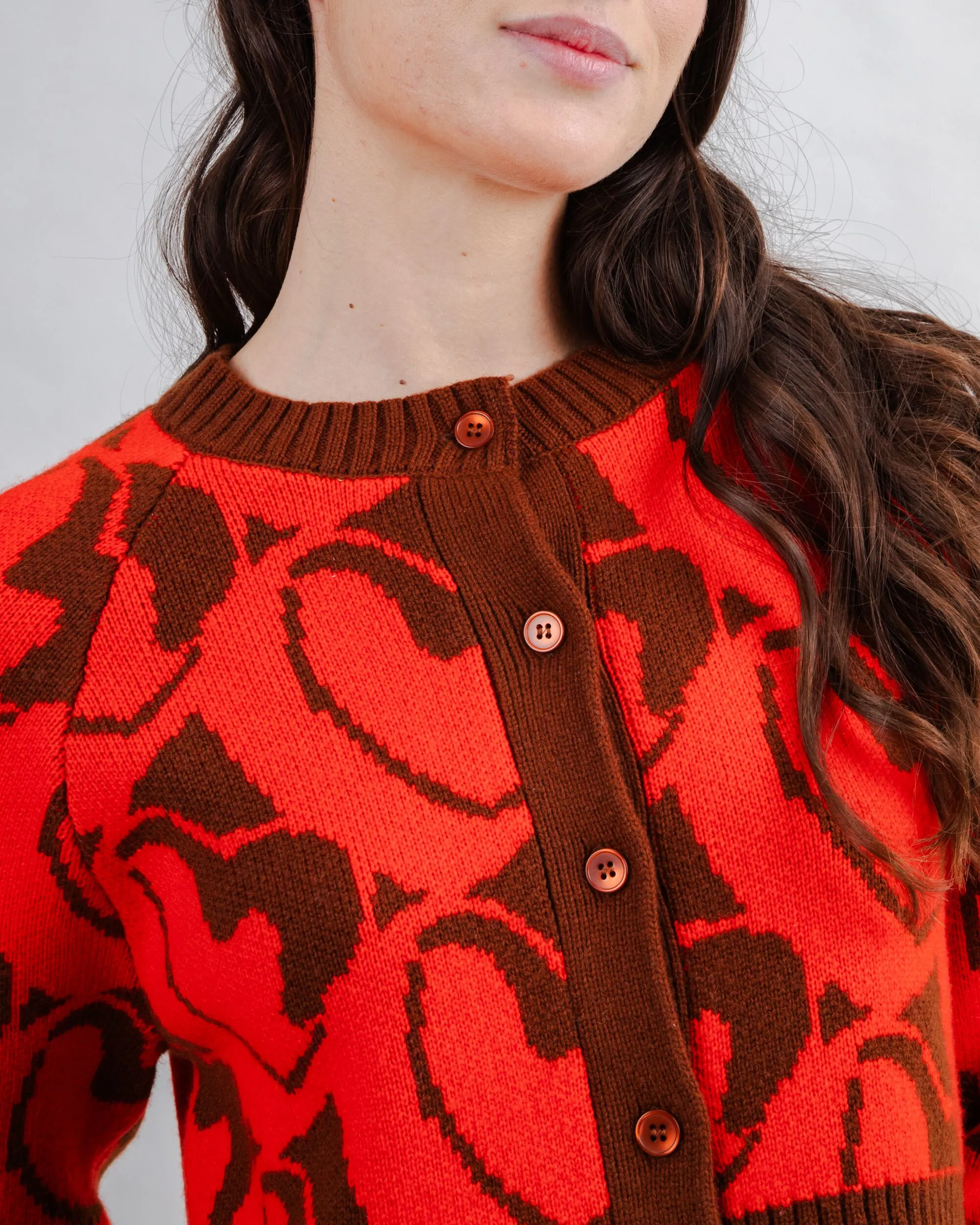 Heart Wool Cropped Cardigan sold by Brava Fabrics product image thumbnail 4