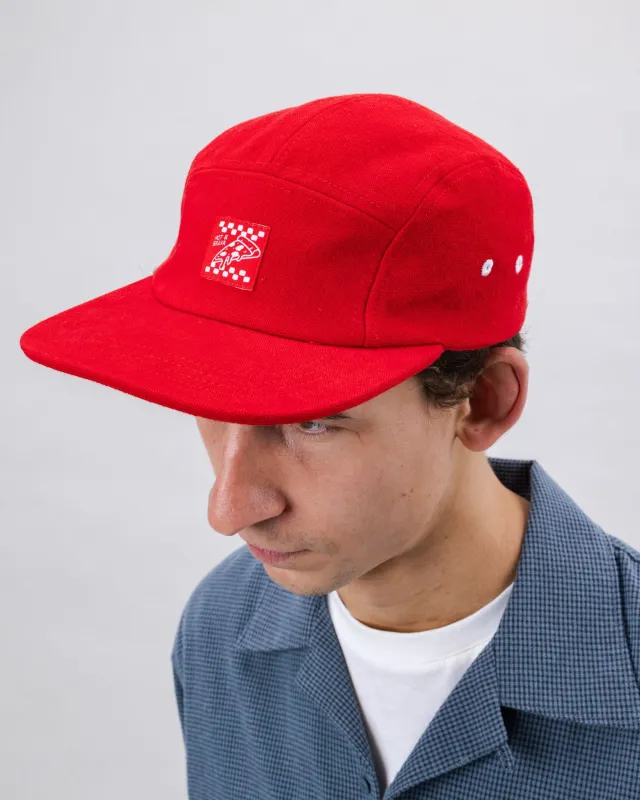 Cotton 5 Panel Cap Red sold by Brava Fabrics