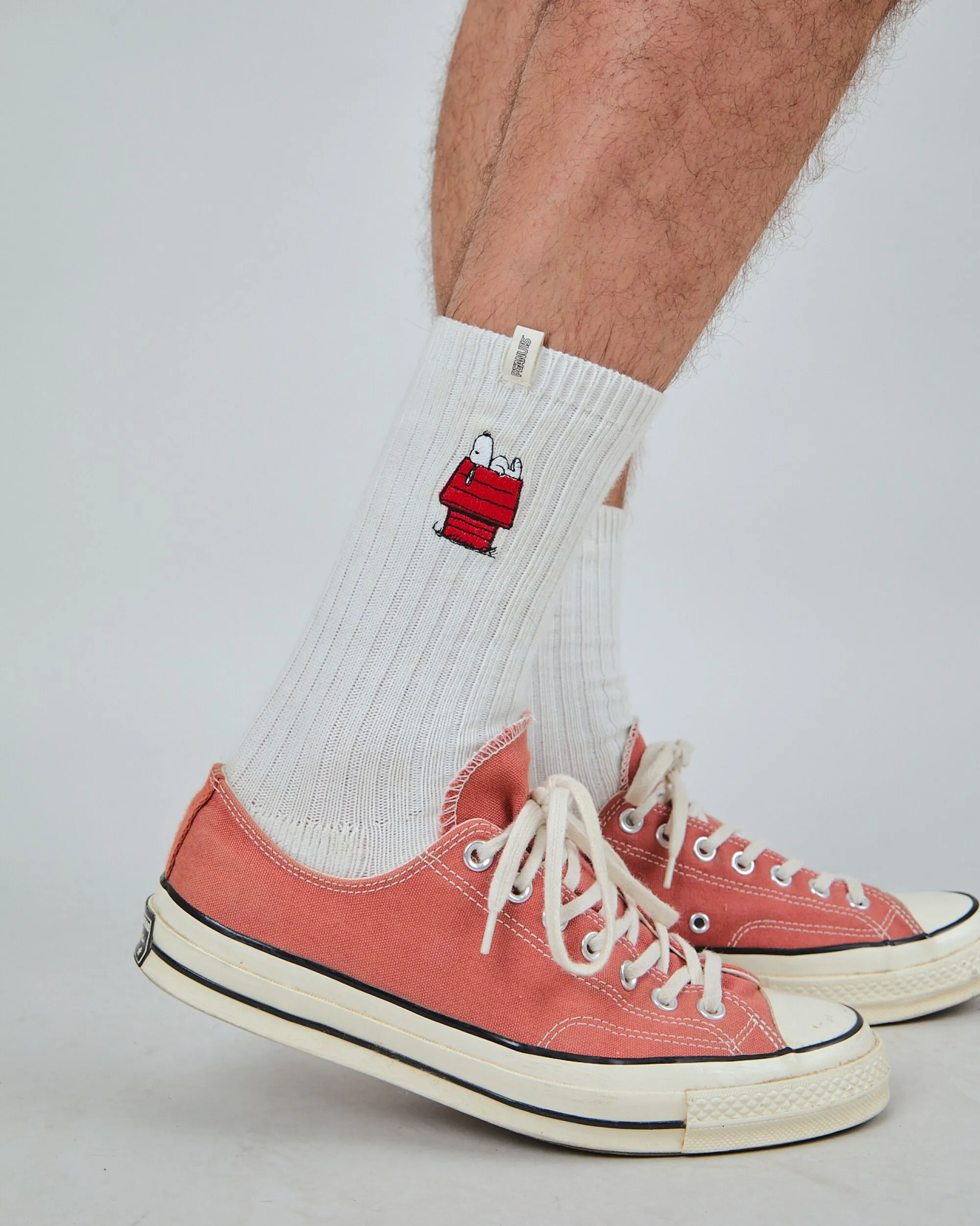 Peanuts Doghouse Socks White sold by Brava Fabrics product image thumbnail 2