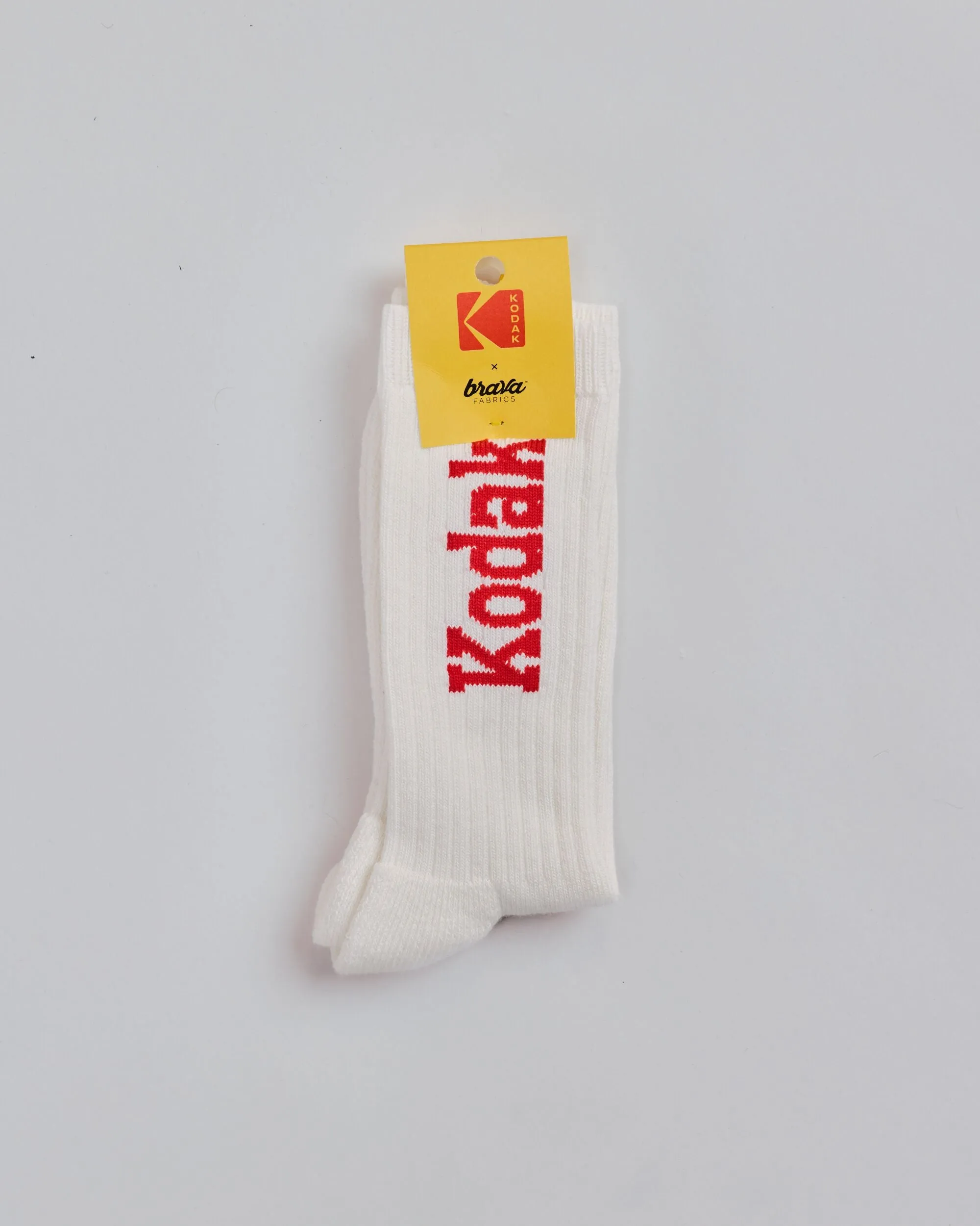 Kodak Jacquard Ribbed Socks Ecru sold by Brava Fabrics