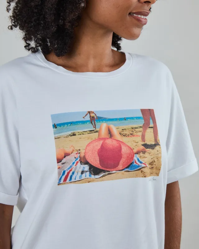 This is Spain by Martin Parr Magnum Oversize Tee White made by Brava Fabrics