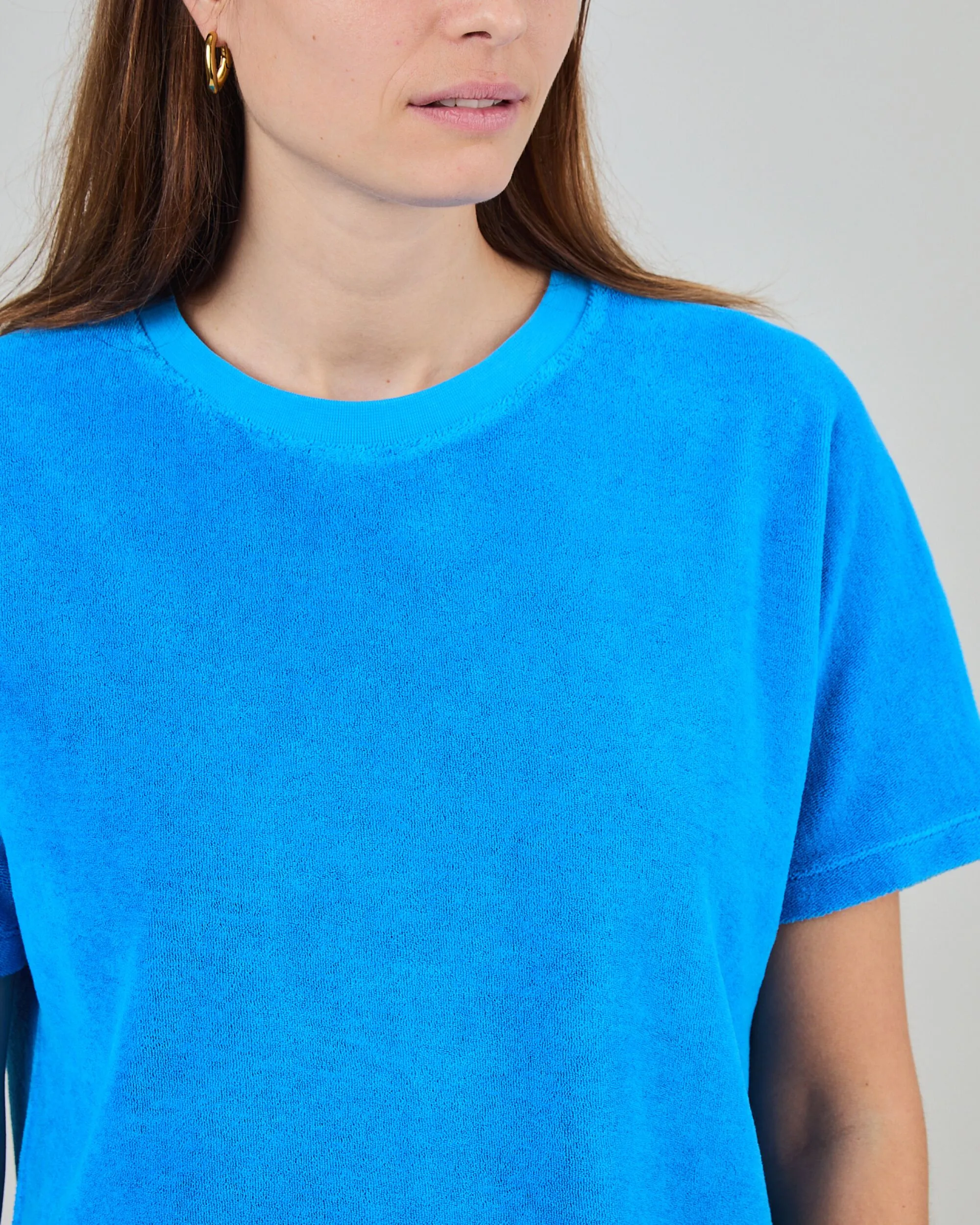 Terry oversize Tee Blue sold by Brava Fabrics