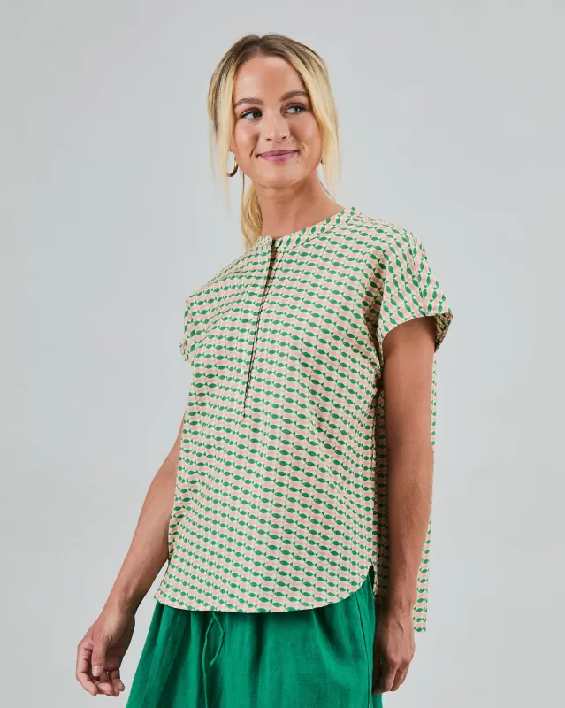 Sardinas Sleeveless Blouse Yellow made by Brava Fabrics