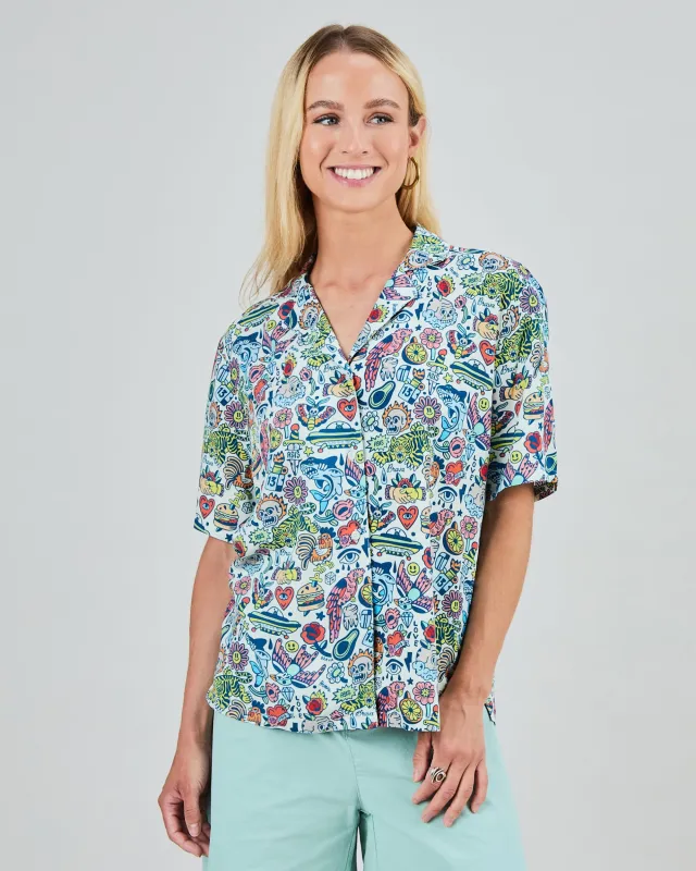This is Asis Aloha Blouse sold by Brava Fabrics