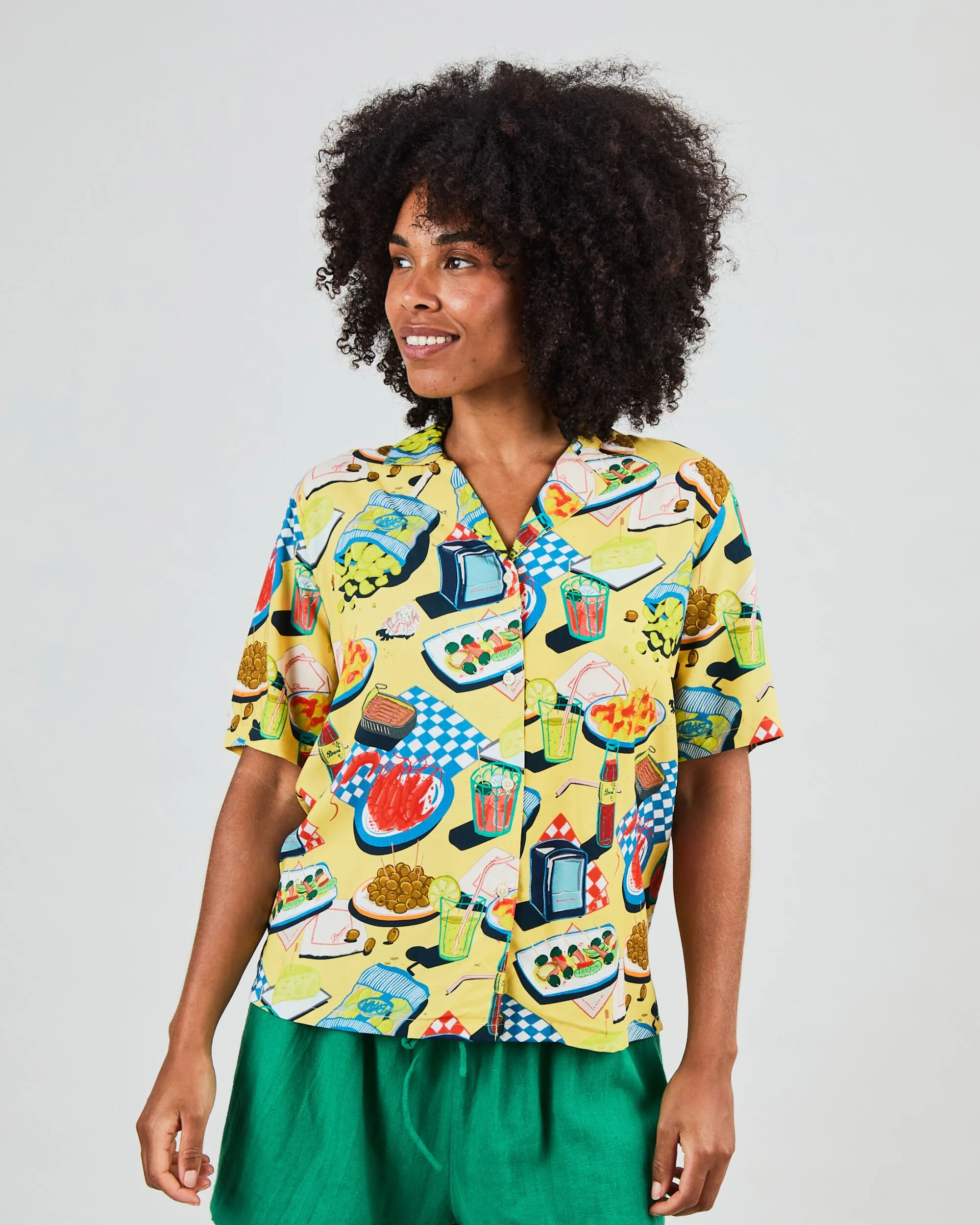 Chiringuito Aloha Blouse Yellow sold by Brava Fabrics