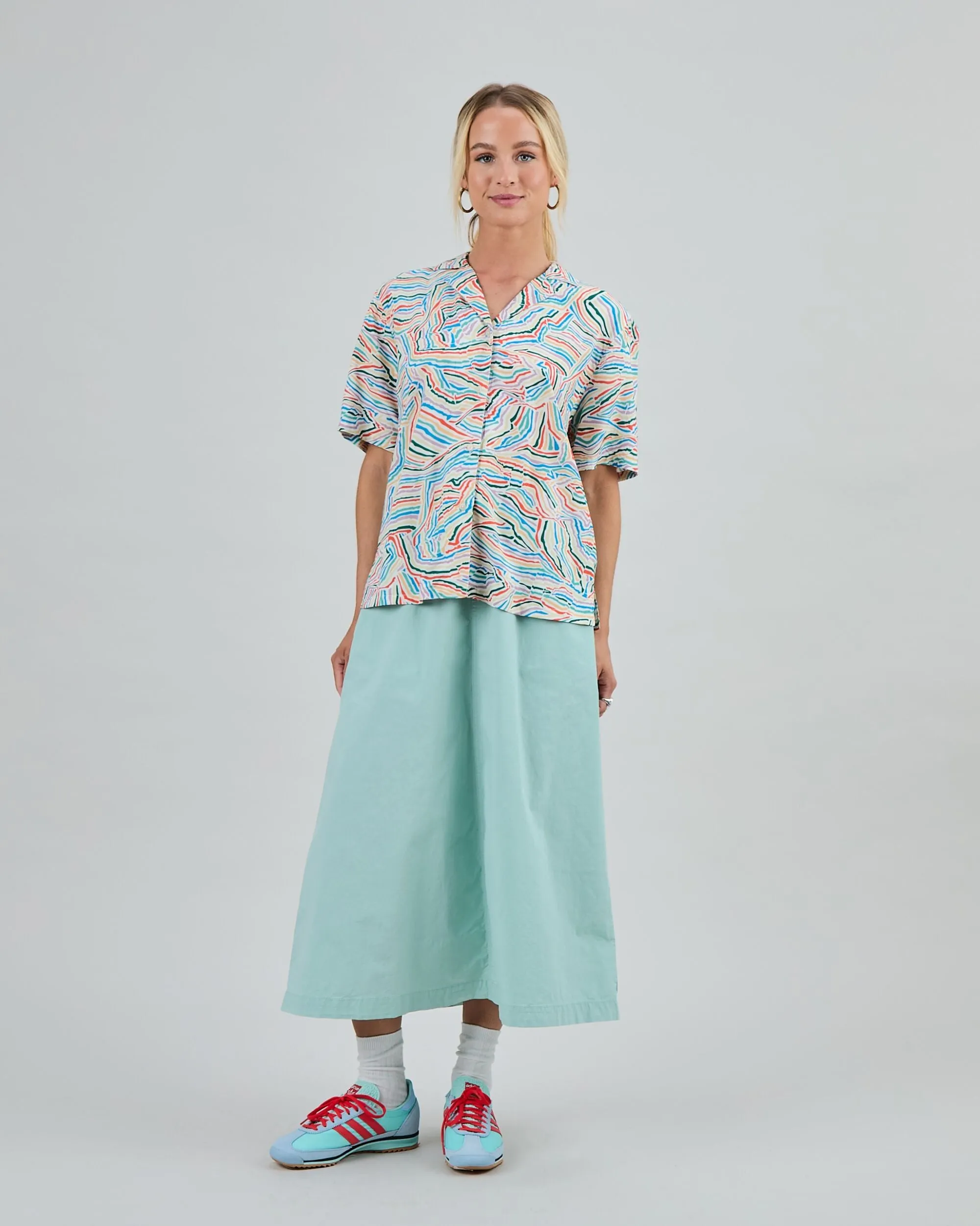 Messy Stripes Aloha Blouse Multicolor sold by Brava Fabrics product image thumbnail 3