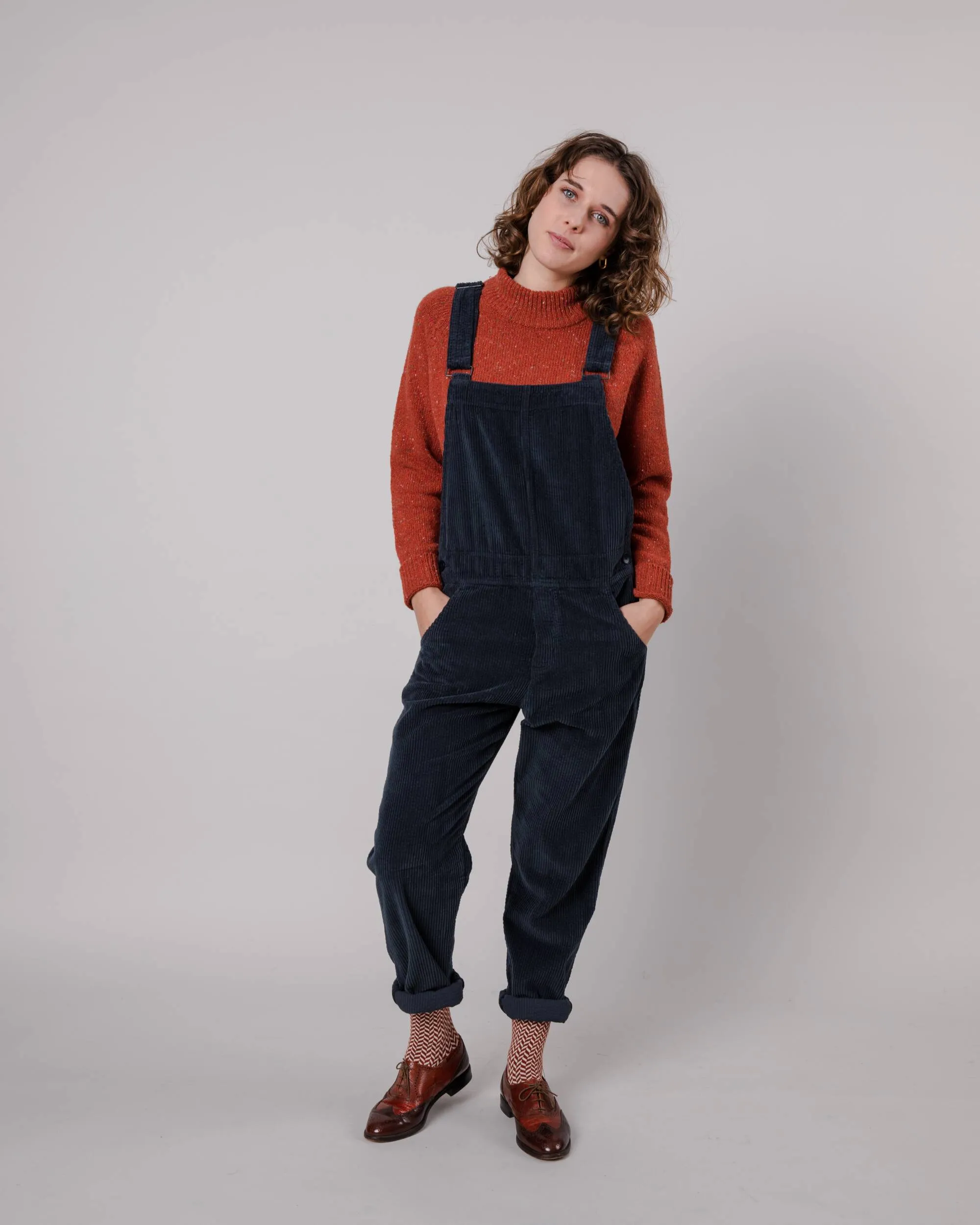 Workwear Corduroy Overall Navy sold by Brava Fabrics product image thumbnail 3