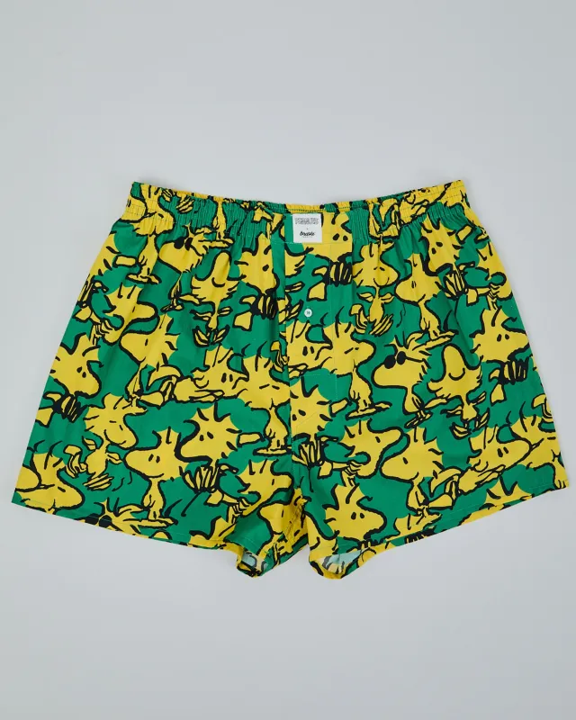 Peanuts Woodstock Boxer Green made by Brava Fabrics