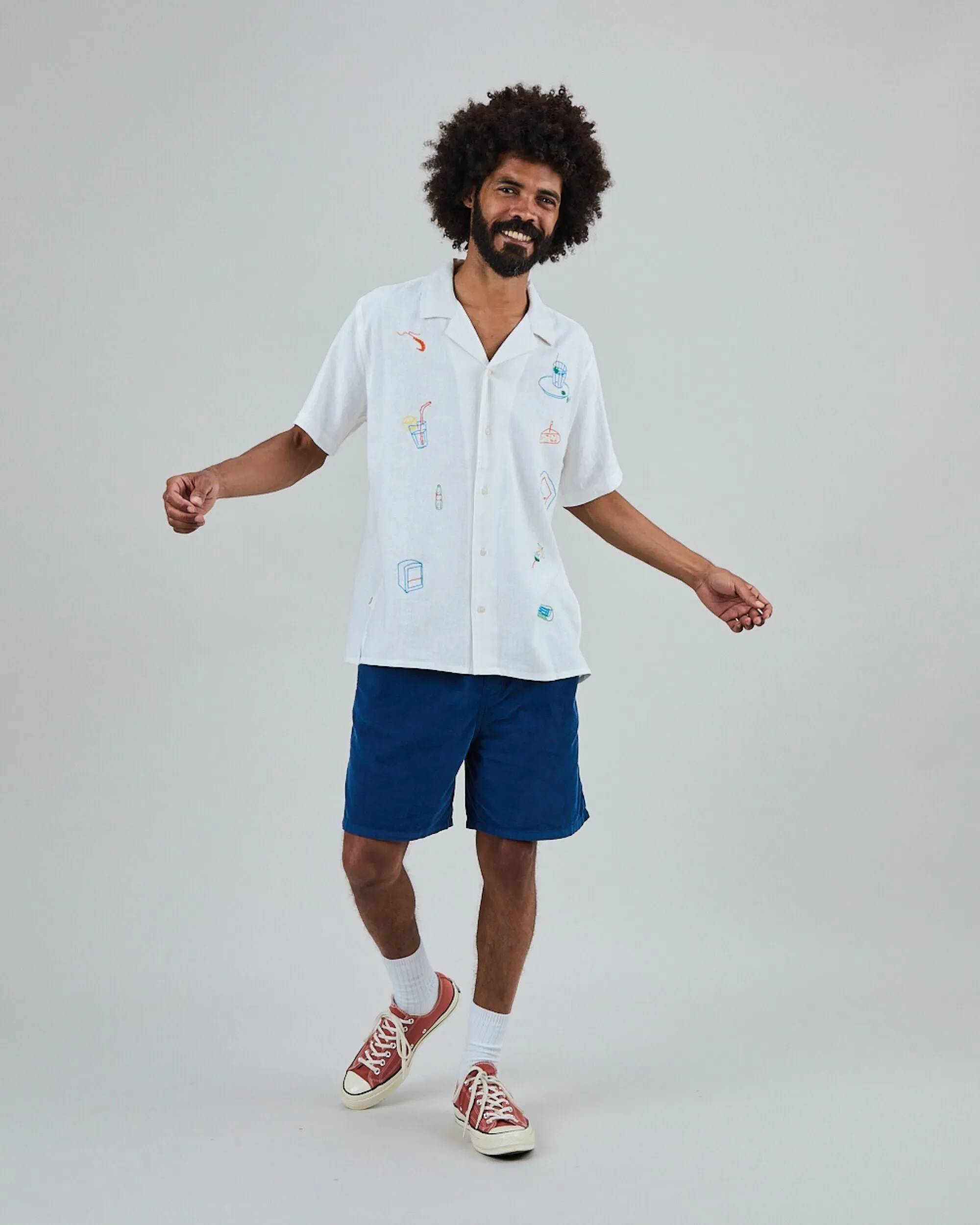 Chiringuito Embroidery Aloha Shirt White sold by Brava Fabrics product image thumbnail 3