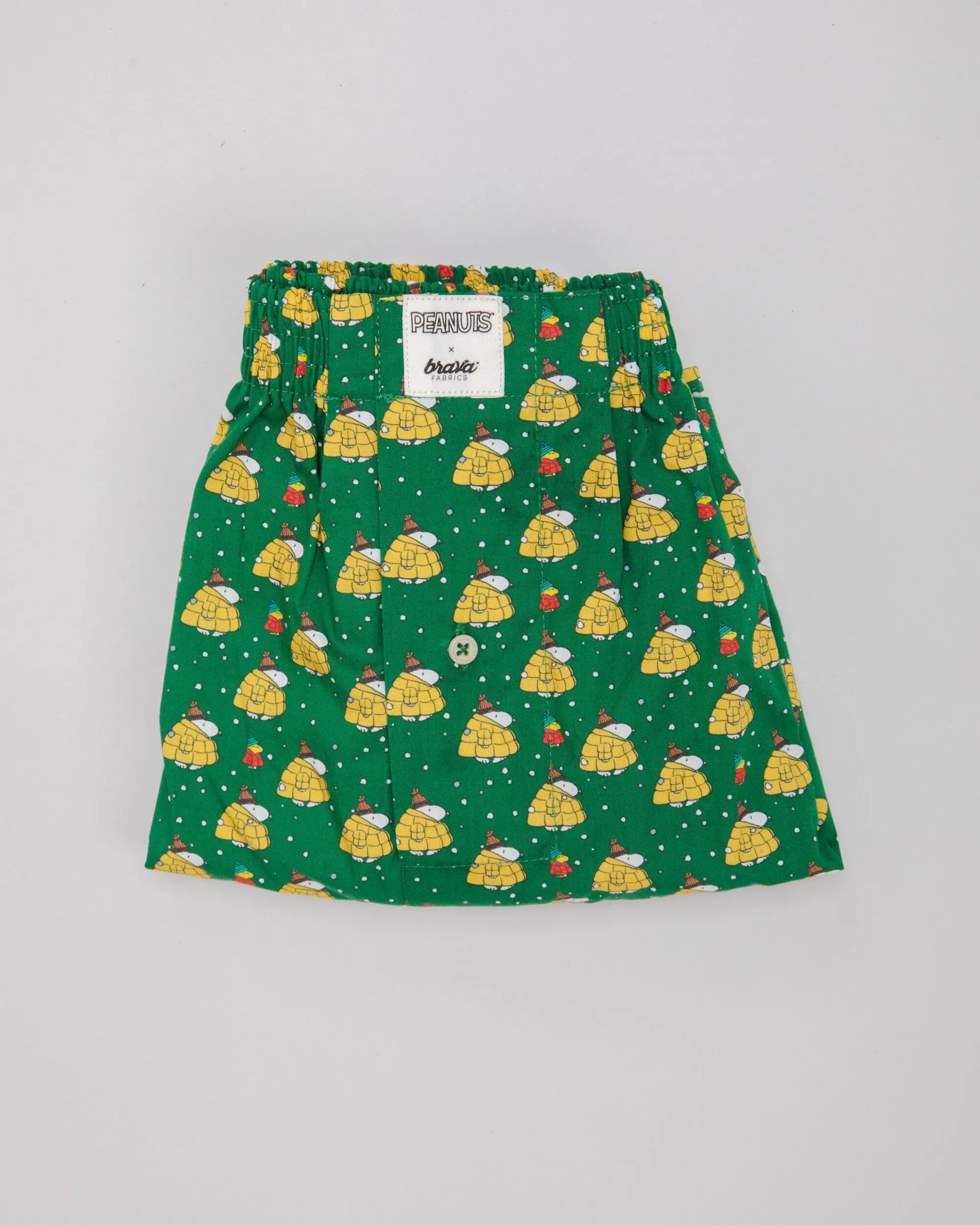 Peanuts Snow Cotton Boxers Green sold by Brava Fabrics product image thumbnail 2