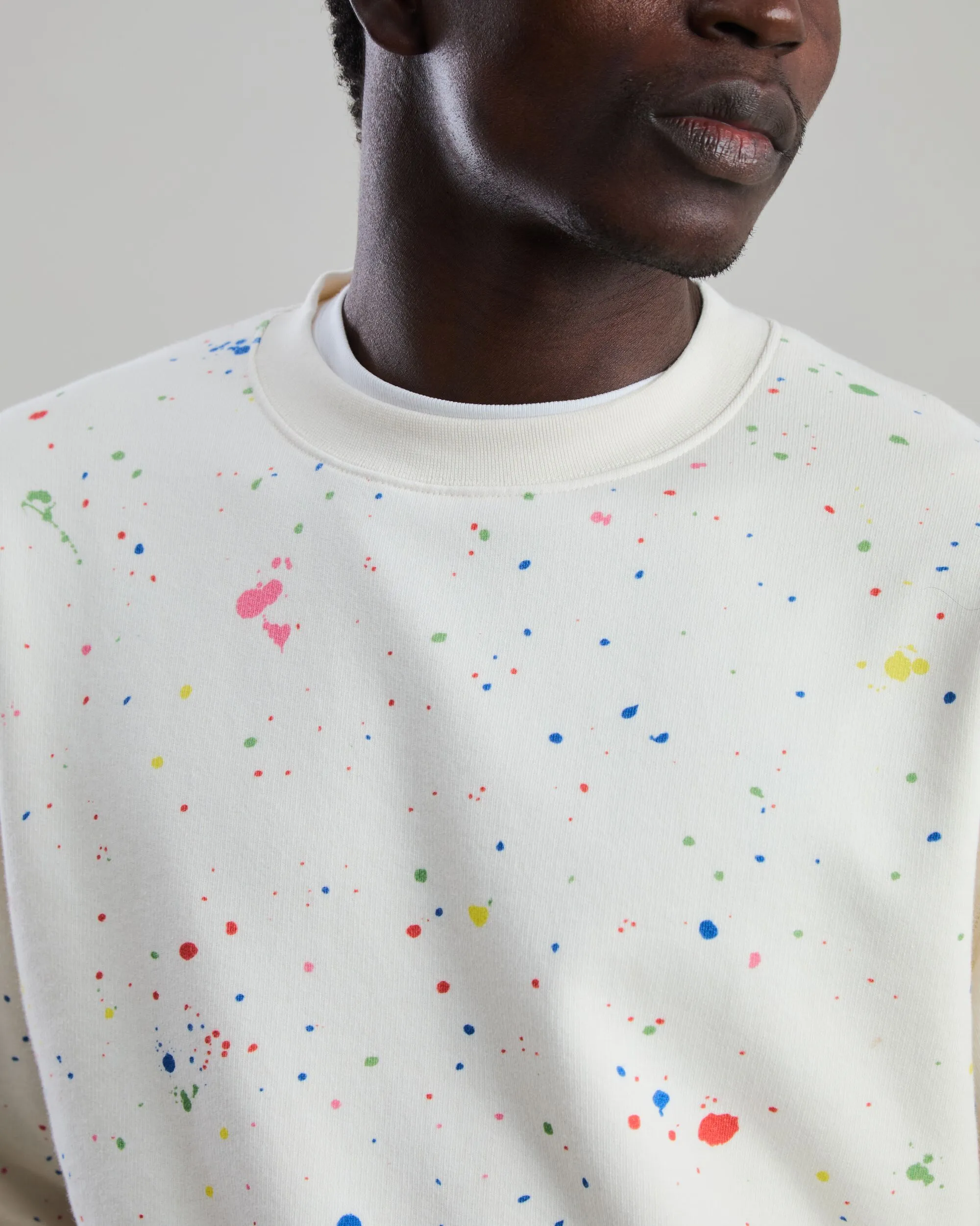 Splash Paint Sweatshirt Ecru sold by Brava Fabrics product image thumbnail 2