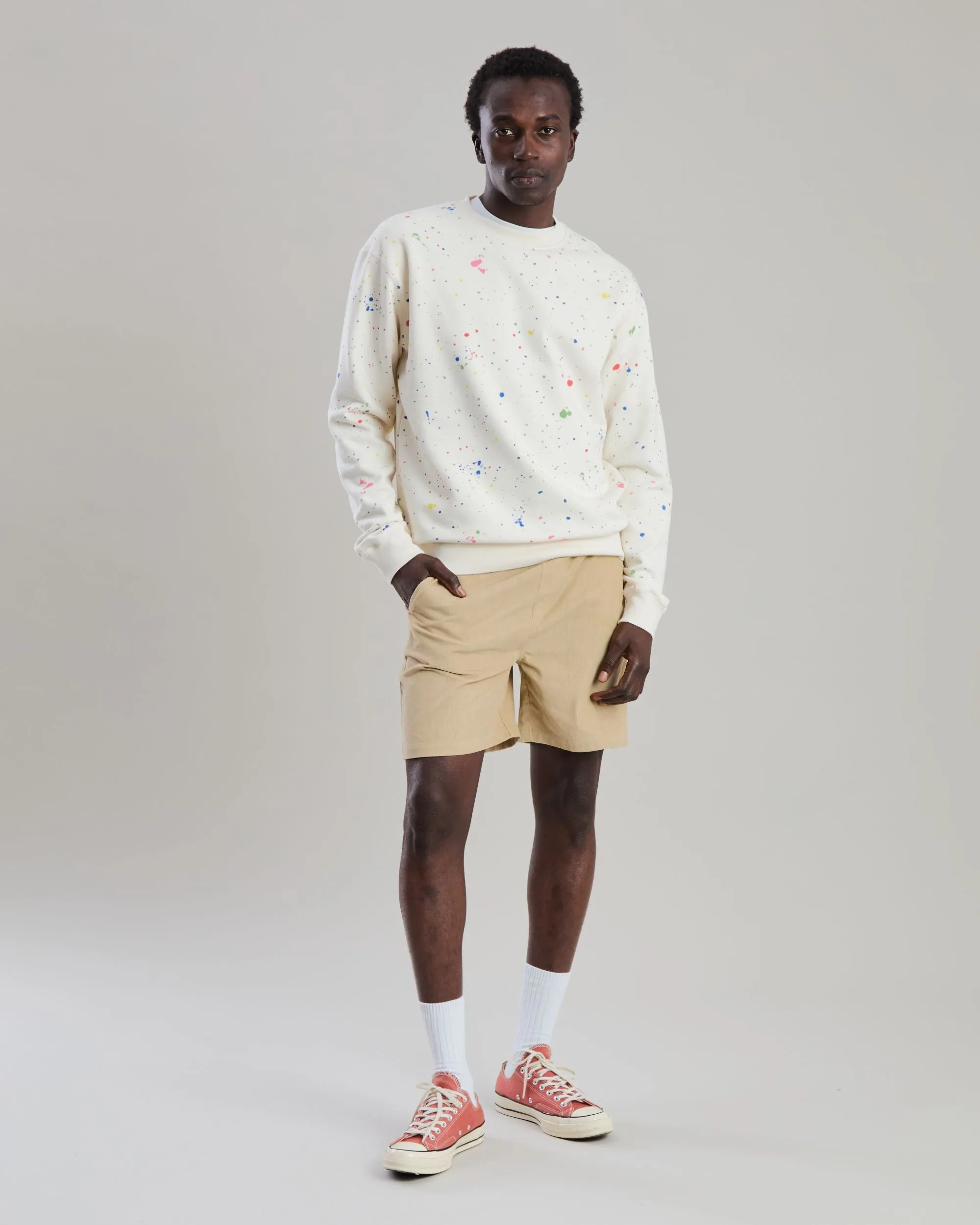 Splash Paint Sweatshirt Ecru sold by Brava Fabrics product image thumbnail 3