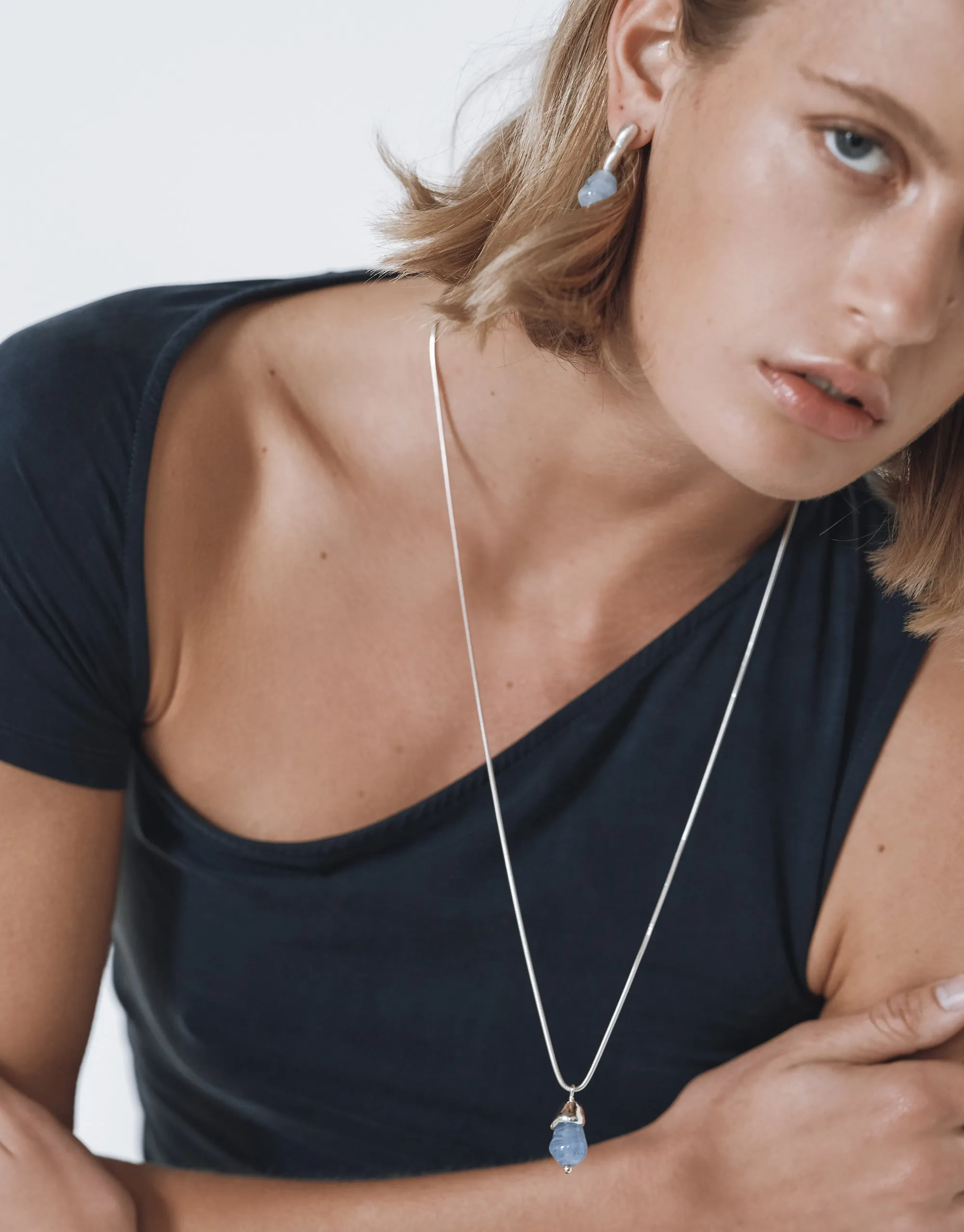 Solace Drop Necklace | Snake Chain sold by CLED product image thumbnail 3