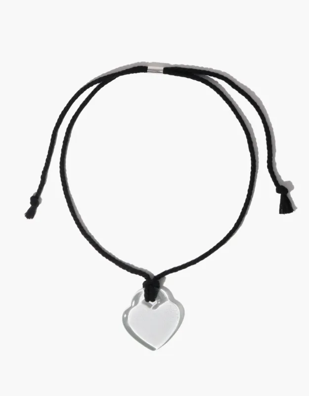 Clear Heart Necklace made by CLED