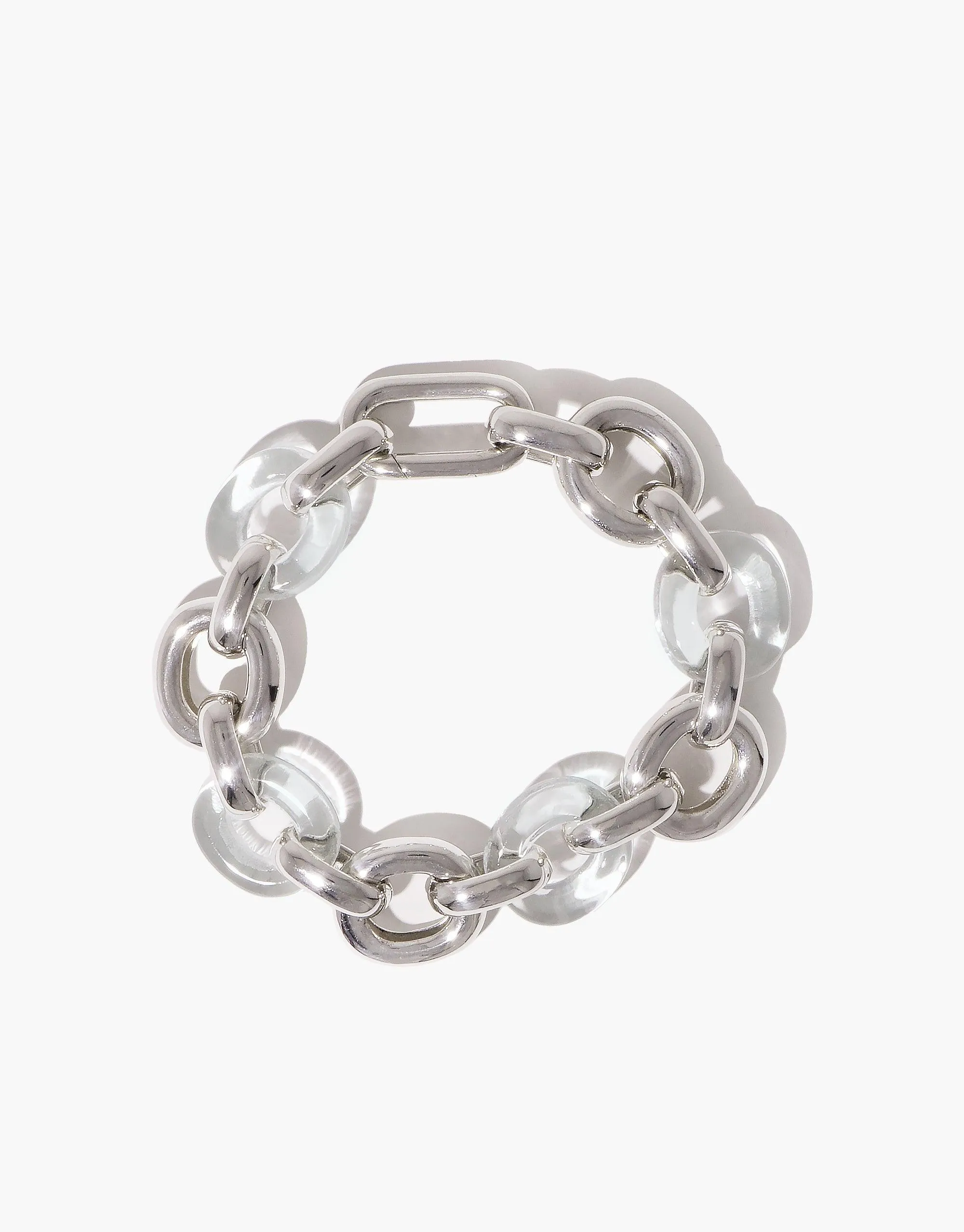Connected Loop Bracelet | Mixed Metal & Glass sold by CLED
