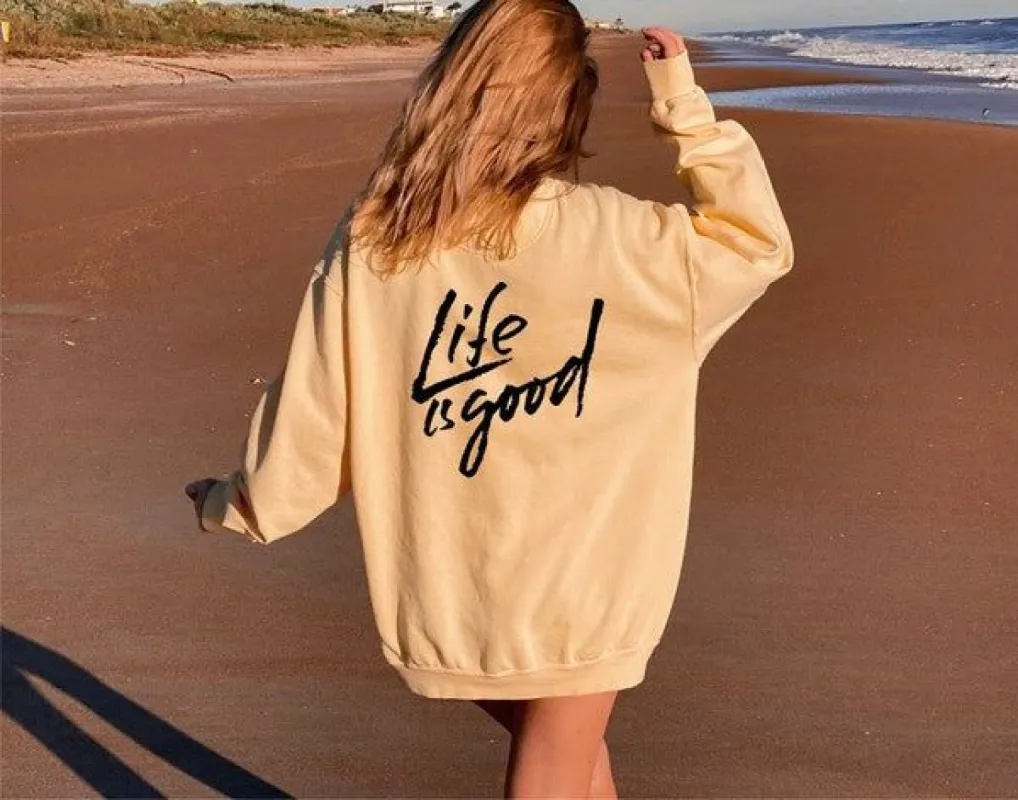 Life is Good Comfort Color Sweatshirt sold by Daily Chic