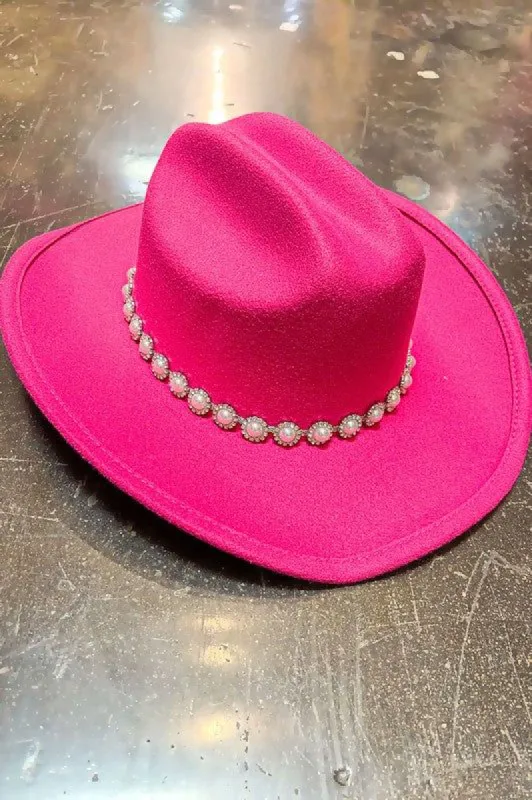 ALL AROUND PEARL ACCENT COWBOY HAT sold by Daily Chic