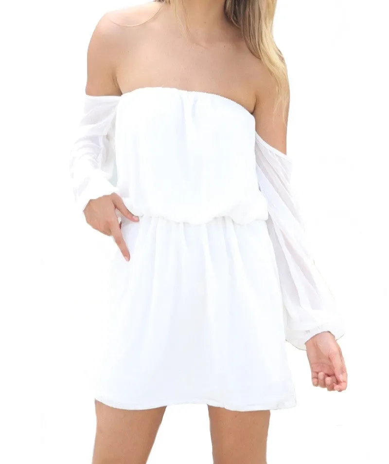 Wisteria Lane Off the Shoulder Dress - Ivory sold by Daily Chic product image thumbnail 2
