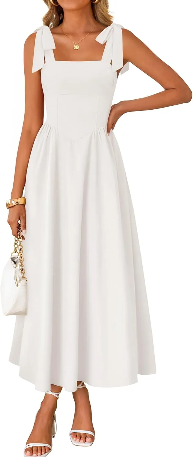 Meadow Muse Tie-Shoulder Maxi Dress sold by Daily Chic