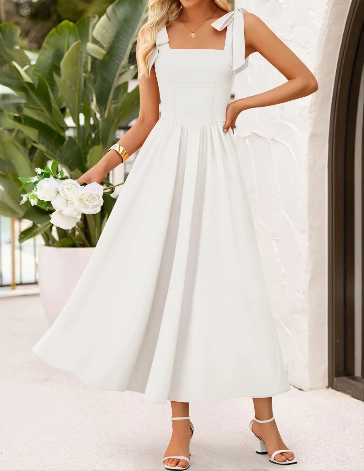 Meadow Muse Tie-Shoulder Maxi Dress sold by Daily Chic product image thumbnail 3