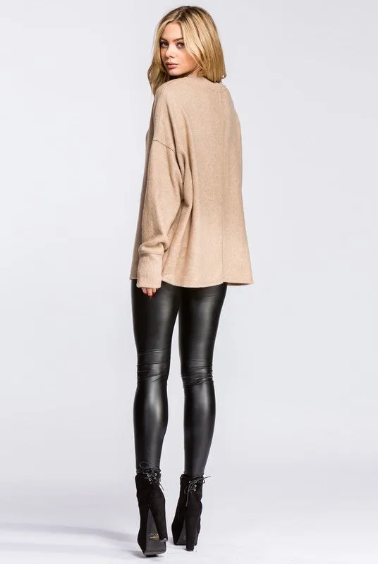 Zoe Leather Look Leggings - Black sold by Daily Chic product image thumbnail 5