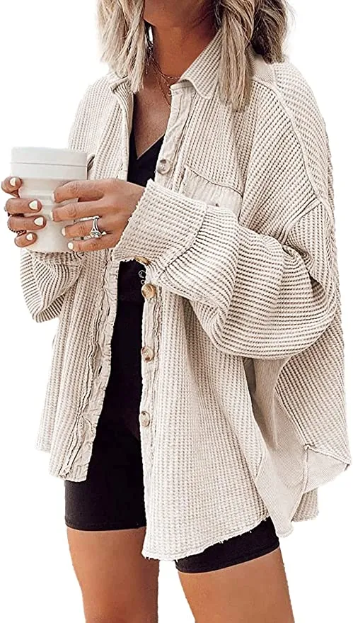 Winnie Waffle Knit Shacket sold by Daily Chic product image thumbnail 2