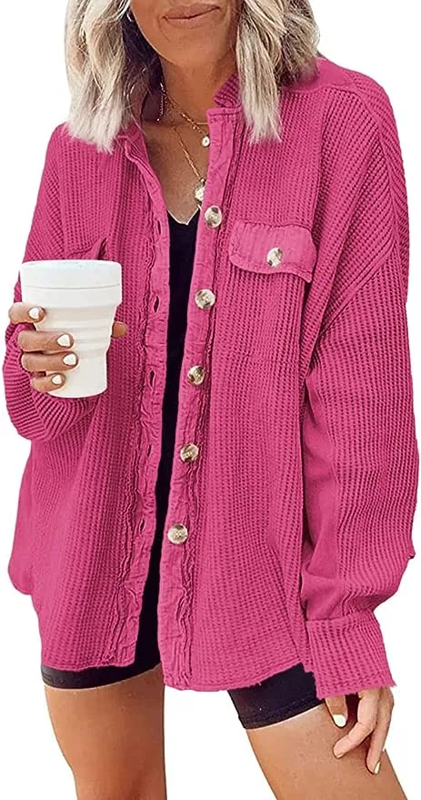 Winnie Waffle Knit Shacket sold by Daily Chic product image thumbnail 4