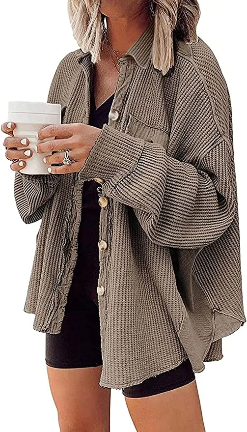 Winnie Waffle Knit Shacket sold by Daily Chic product image thumbnail 3