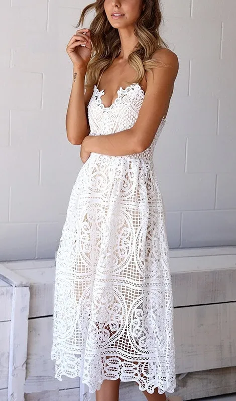 Gia White Lace Dress sold by Daily Chic product image thumbnail 3