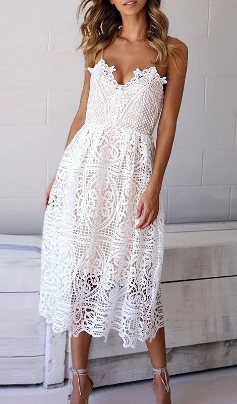 Gia White Lace Dress sold by Daily Chic product image thumbnail 2