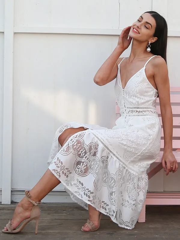 Sophie Lace Dress - White or Blush sold by Daily Chic product image thumbnail 4