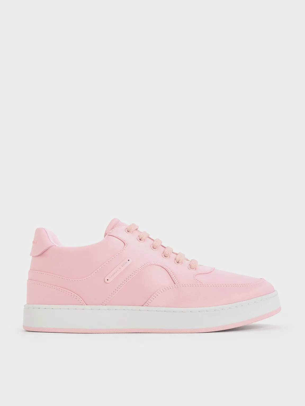 Charles & Keith - Satin Low-Top Sneakers sold by Charles & Keith