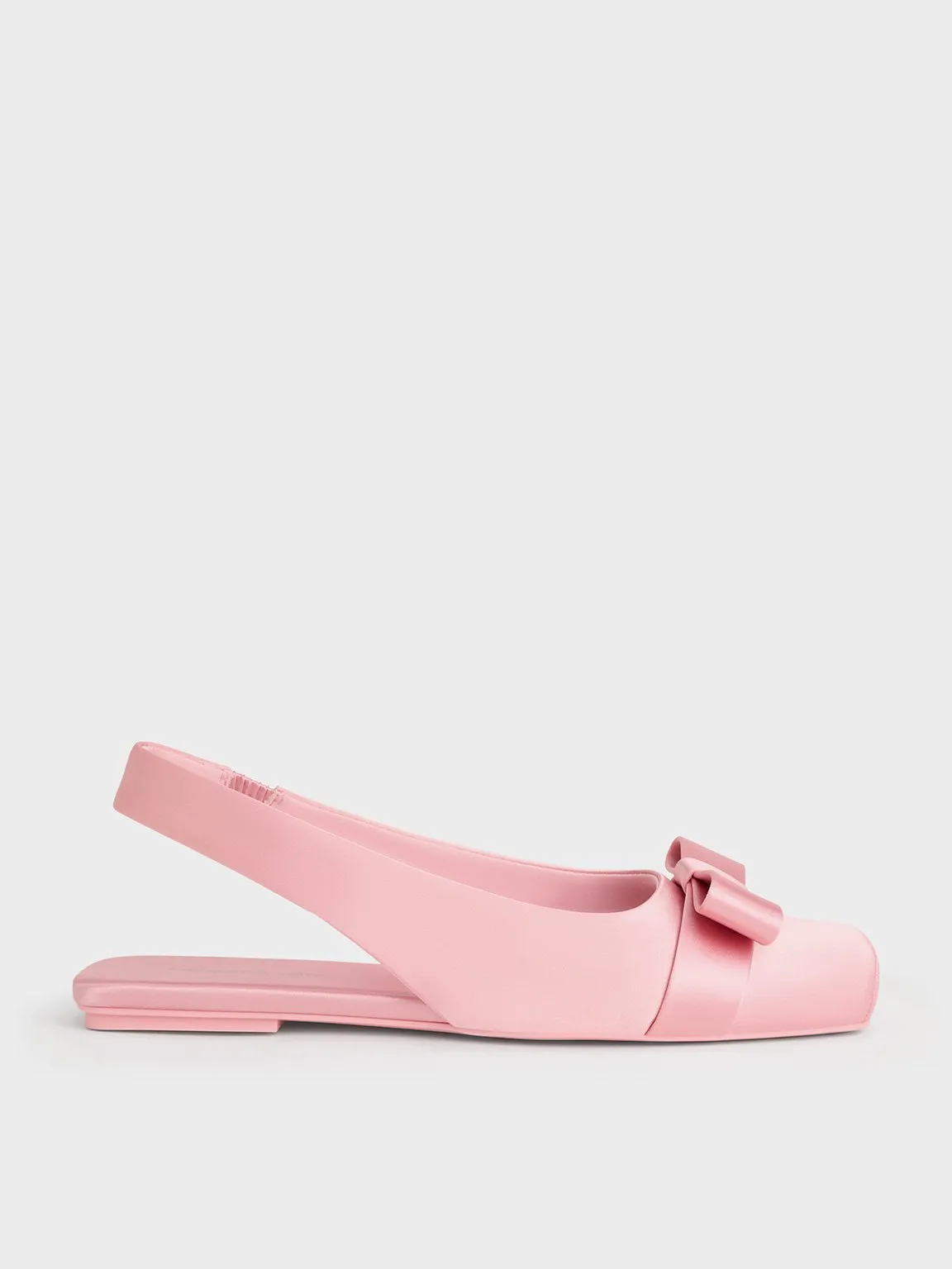 Charles & Keith - Satin Bow Slingback Ballet Flats sold by Charles & Keith
