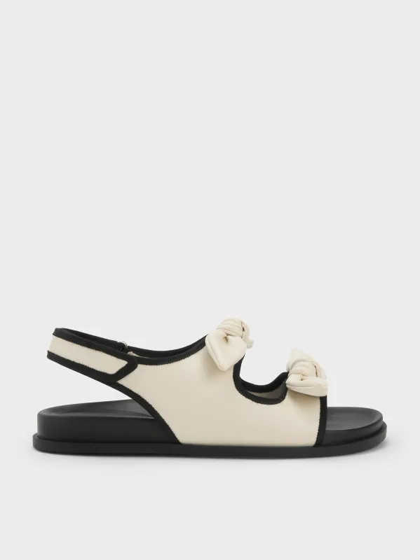 Charles & Keith - Knot-Bow Double-Strap Slingback Sandals sold by Charles & Keith