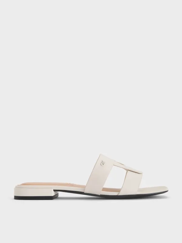 Charles & Keith - Petina Leather Slide Sandals sold by Charles & Keith