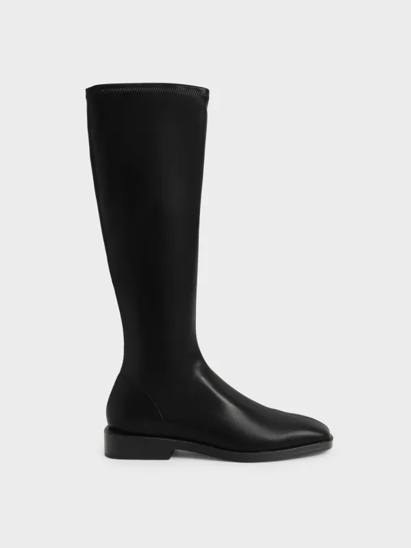 Charles & Keith - Sasky Knee High Flat Boots sold by Charles & Keith