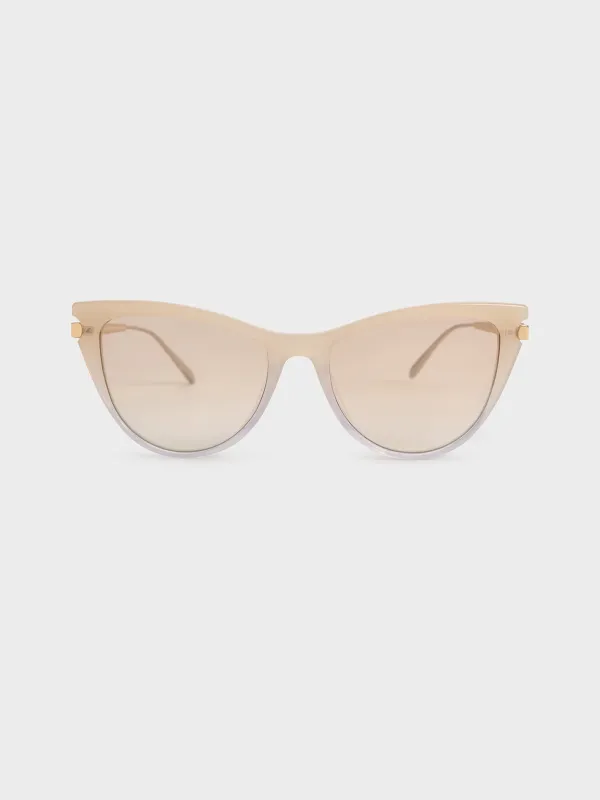 Charles & Keith - Recycled Acetate Angular Cat-Eye Sunglasses sold by Charles & Keith
