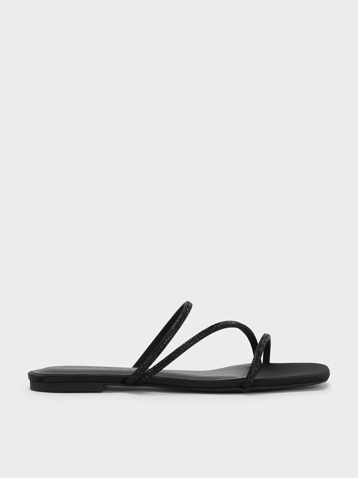 Charles & Keith - Satin Crystal-Embellished Strappy Sandals sold by Charles & Keith