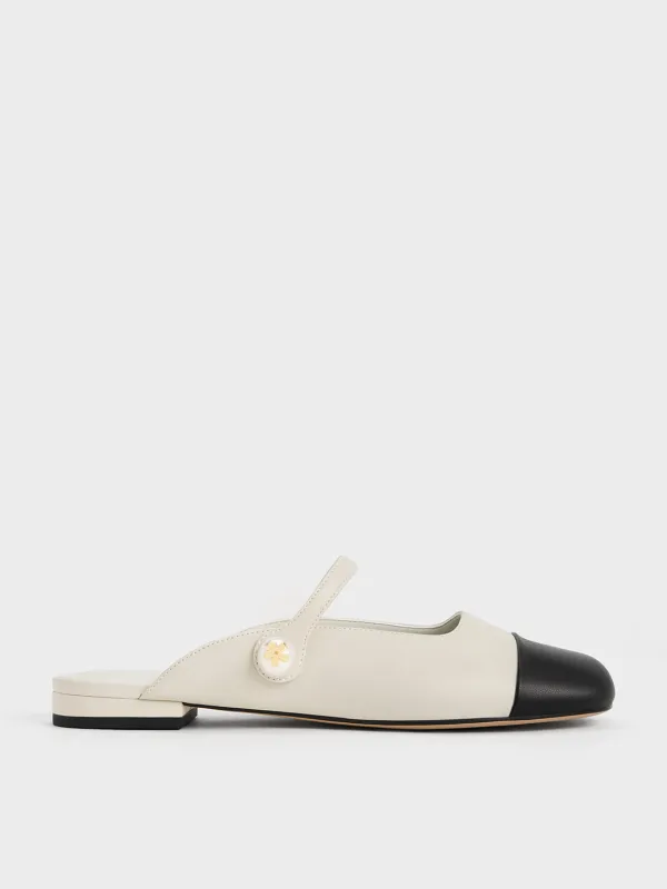 Charles & Keith - Aeryn Pearl Embellished Flat Mules sold by Charles & Keith