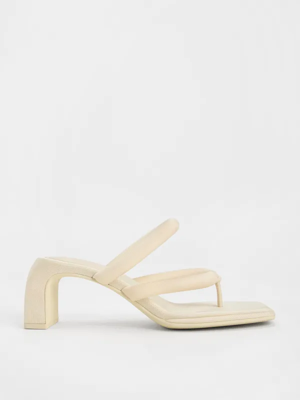 Charles & Keith - Toni Puffy-Strap Thong Sandals sold by Charles & Keith