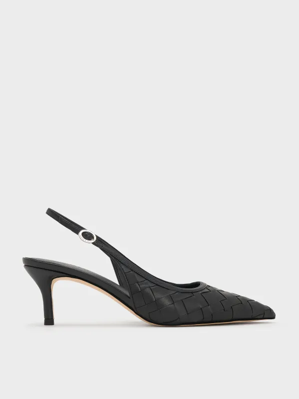 Charles & Keith - Ivette Woven Pointed-Toe Slingback Pumps sold by Charles & Keith
